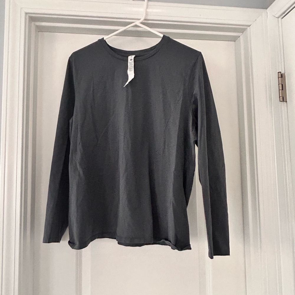Lululemon Organic Cotton Crewneck XL Oil Grey | Like New Athleisure Top